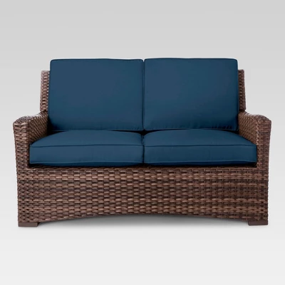 Halsted Wicker Patio Loveseat - Threshold - Image 4