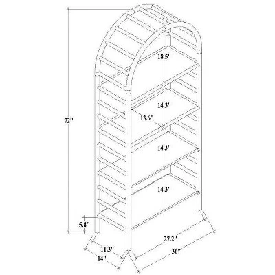 72" Holladay Curved Wooden Bookcase - Threshold⢠Designed With Studio McGee - Image 10