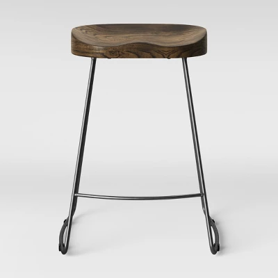 Hull Low Back Wood/Metal Counter Height Barstool - Threshold™ - Image 5