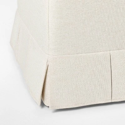 Box Pleat Upholstered Ottoman - Threshold⢠Designed With Studio McGee - Image 3