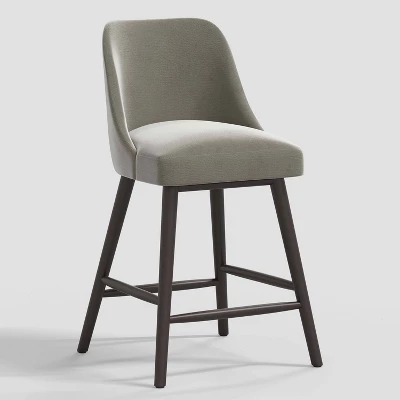 Geller Counter Height Barstool In Shiny Velvet - Threshold⢠- Image 8
