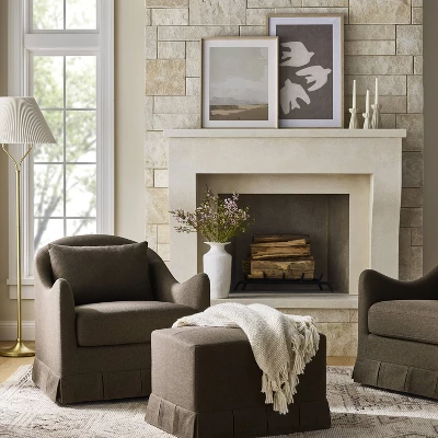 Box Pleat Upholstered Ottoman - Threshold⢠Designed With Studio McGee - Image 5