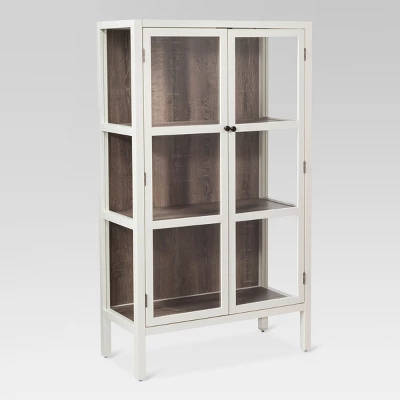 56.2" Hadley Library Cabinet With Glass Shell White - Threshold⢠- Image 2
