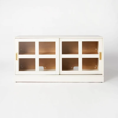 Promontory Sliding Glass TV Stand - Threshold™ Designed With Studio McGee - Image 2