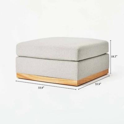 Woodland Hills Modular Sectional Ottoman Light Gray - Threshold⢠Designed With Studio McGee - Image 7