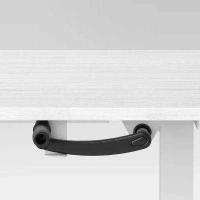 Loring Manual Height Adjustable Standing Desk White - Threshold⢠- Image 3