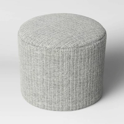Alderson Round Pouf - Threshold™: Transitional Footrest, Wool-Blend Cylinder, No Assembly Required - Image 2