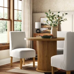 Mirage Slipcover Dining Chair Cream - Thresholdâ˘