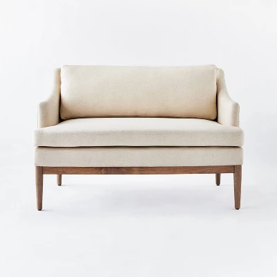 Howell Upholstered Loveseat With Wood Base Cream - Threshold⢠Designed With Studio McGee - Image 2