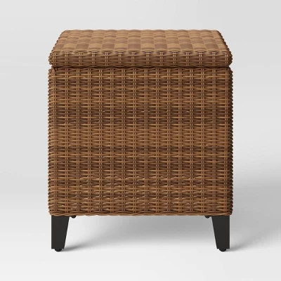 Brookfield Patio End Table With Storage - Brown - Threshold⢠- Image 2