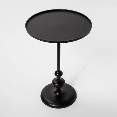 Londonberry Turned Metal Accent Table Black - Threshold - Image 2