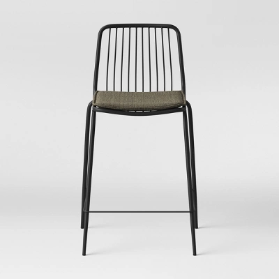 Set Of 2 Sodra Rounded Seat Wire Counter Height Barstool Black - Threshold⢠- Image 2