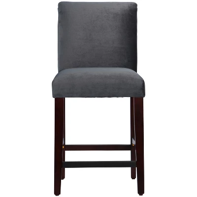 25" Velvet Parsons Counter Height Barstool Wood - Threshold⢠- Image 10