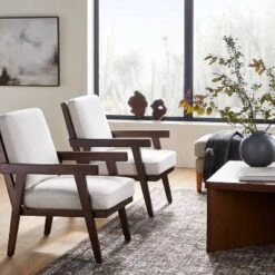 Grantsville Wood Frame Accent Chair With Grid Back - Threshold⢠Designed With Studio McGee