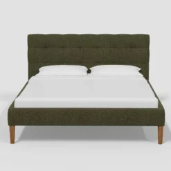 Dessy Pull Tufted Platform Bed In Tweed - Thresholdâ˘