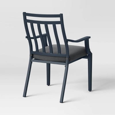 2pc Fairmont Stationary Outdoor Patio Dining Chairs Arm Chairs Black - Threshold⢠- Image 2