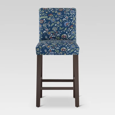30" Parsons Barstool Bandana Blue Floral - Threshold™