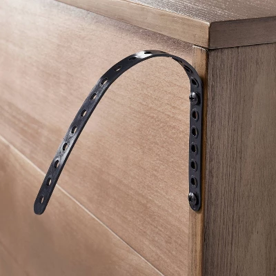 Brandeis Woven TV Stand For TVs Up To 60" Brown - Threshold⢠Designed With Studio McGee - Image 4