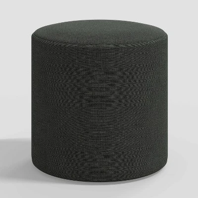 Round Thalia Ottoman Linen - Skyline Furniture