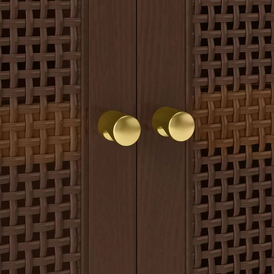 Woven Arched Wood Cabinet - Threshold⢠- Image 4