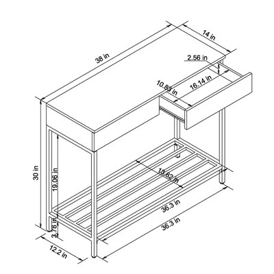 Loring Console Table White - Threshold™ - Image 6