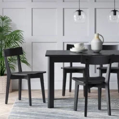 Bombelli Modern Extendable Dining Table Black - Thresholdâ˘