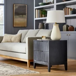 Thousand Oaks Wood Scalloped End Table With Drawers - Threshold⢠Designed With Studio McGee