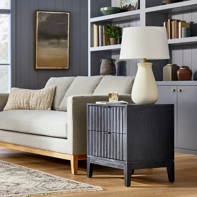 Thousand Oaks Wood Scalloped End Table With Drawers - Threshold™ Designed With Studio McGee