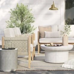 2pc Pasadena Outdoor Patio Chairs, Club Chairs Gray - Threshold⢠Designed With Studio McGee