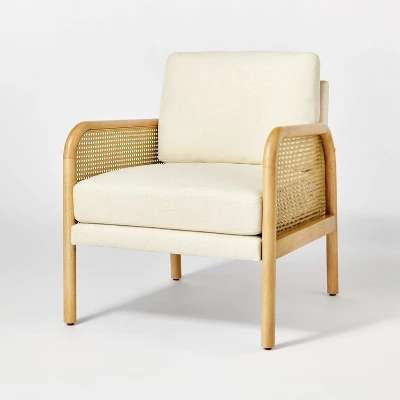 Cane And Upholstered Accent Chair Cream - Threshold™ Designed With Studio McGee Assembly Required - Image 2
