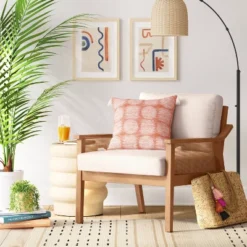 Westbury Cane Lounge Armchair Beige - Thresholdâ˘