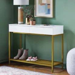 Loring Console Table White - Thresholdâ˘