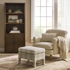 68.25" Dosinia Bookshelf Brown - Threshold⢠Designed With Studio McGee