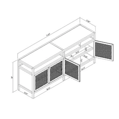 Springville Caned Door TV Stand - Threshold⢠Designed With Studio McGee - Image 7