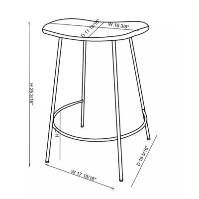 Clarkston Metal Counter Height Barstool With Upholstered Seat - Threshold™ Designed With Studio McGee - Image 7