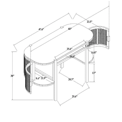 Portola Hills Caned Desk - Threshold⢠Designed With Studio McGee - Image 9