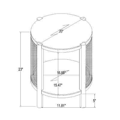 Portola Hills Woven Accent Table - Threshold⢠Designed With Studio McGee - Image 6