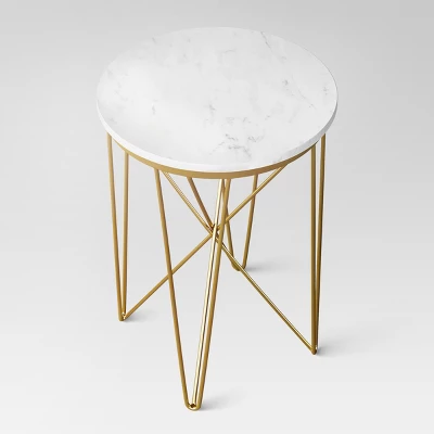 Marble Top Round Table Gold - Threshold™ - Image 2