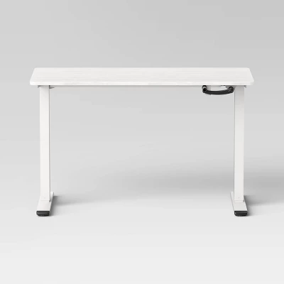 Loring Manual Height Adjustable Standing Desk White - Threshold⢠- Image 2