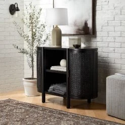 Portola Hills Caned Door Console With Shelves - Threshold⢠Designed With Studio McGee