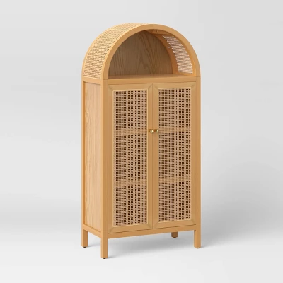 Woven Arched Wood Cabinet - Threshold⢠- Image 9