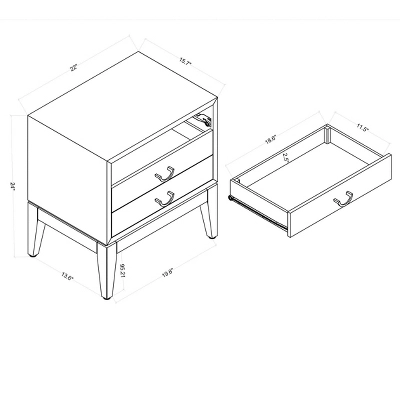 Quail Hill 3 Drawer Nightstand Mount Etna Blue - Threshold⢠Designed With Studio McGee - Image 4
