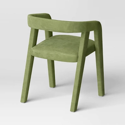 Lana Curved Back Upholstered Dining Chair Olive Green Velvet - Threshold⢠- Image 3