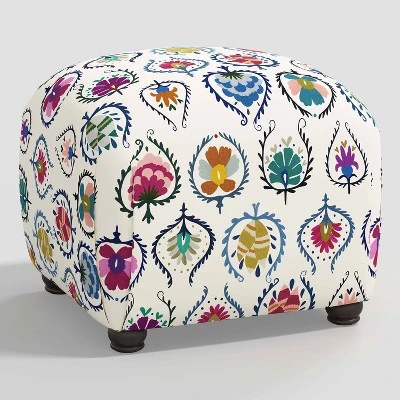 Poppy Ottoman In Damask - Skyline Furniture - Image 5