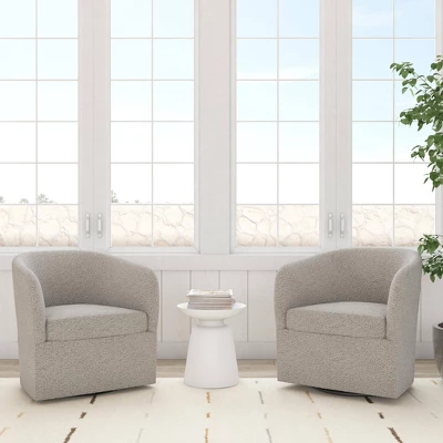 Rhea Swivel Chair In Boucle - Threshold⢠- Image 6