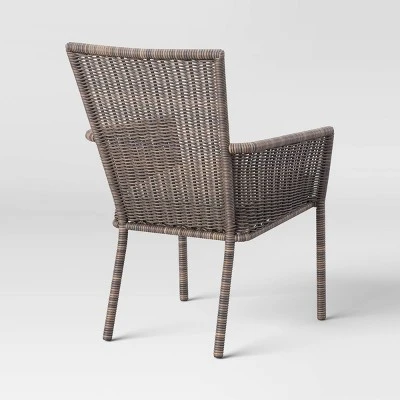 Monroe 2pk Patio Stack Dining Chairs - Tan - Threshold™ - Image 2