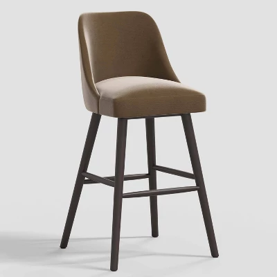 Geller Modern Counter Height Barstool In Shiny Velvet - Threshold⢠- Image 10