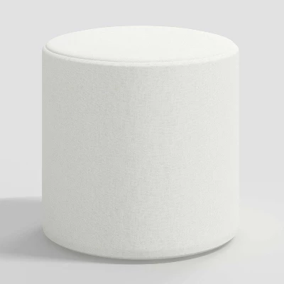 Round Thalia Ottoman In Textured Linen - Threshold™ - Image 10