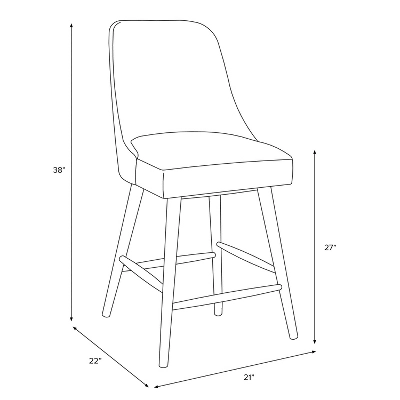 Geller Counter Height Barstool In Textured Linen - Threshold™ - Image 7