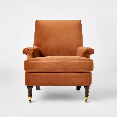 Mercer Rolled Upholstered Armchair With Casters - Threshold⢠Designed With Studio McGee - Image 10